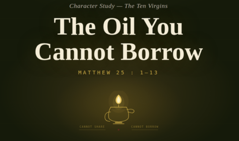 THE OIL YOU CANNOT BORROW