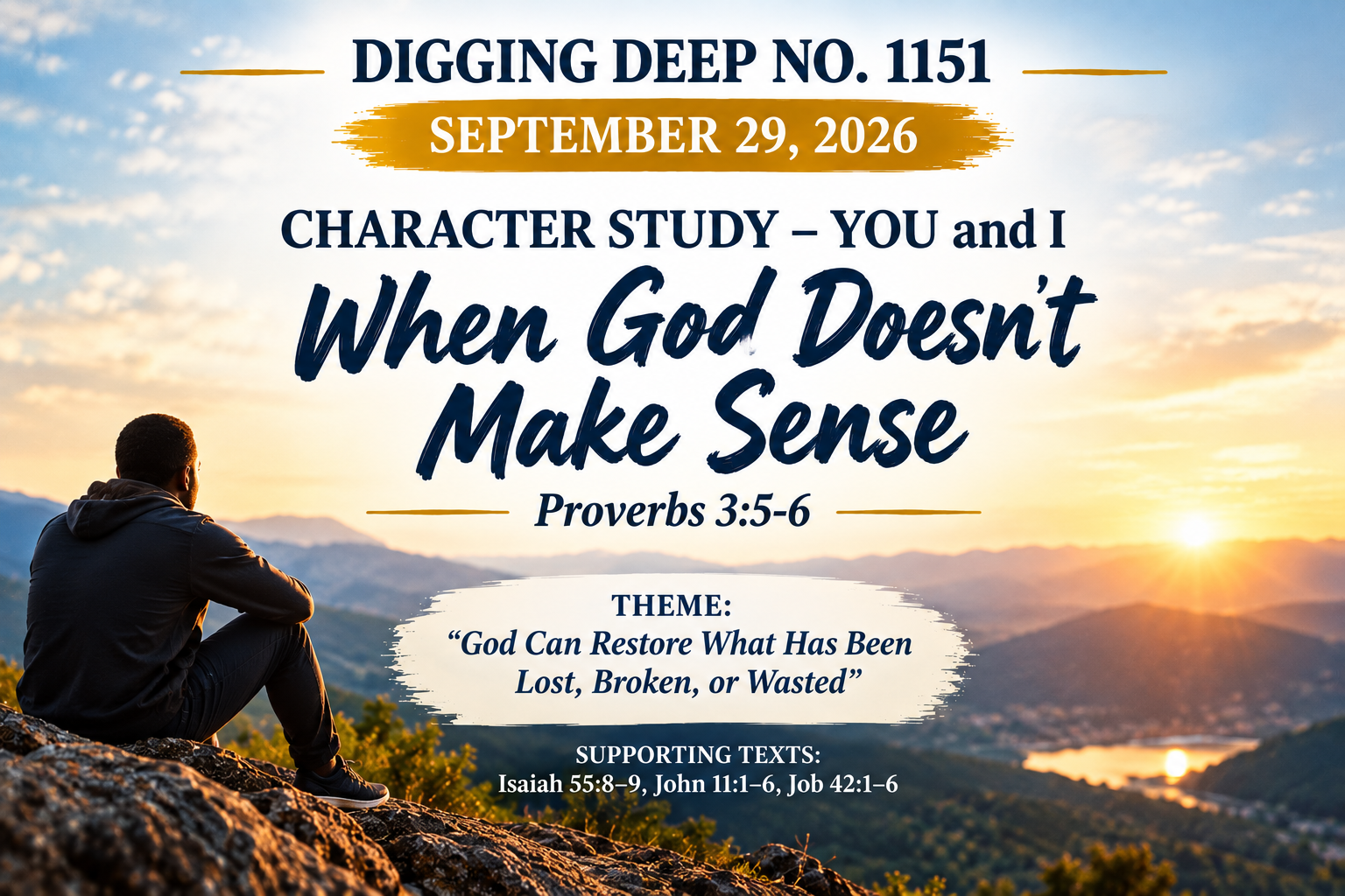When God doesn’t Make Sense